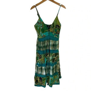 Nolita M‎ green boho print tiered sundress
